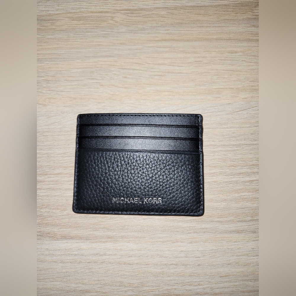 Michael Kors Cooper Pebbled Leather Tall Card Case